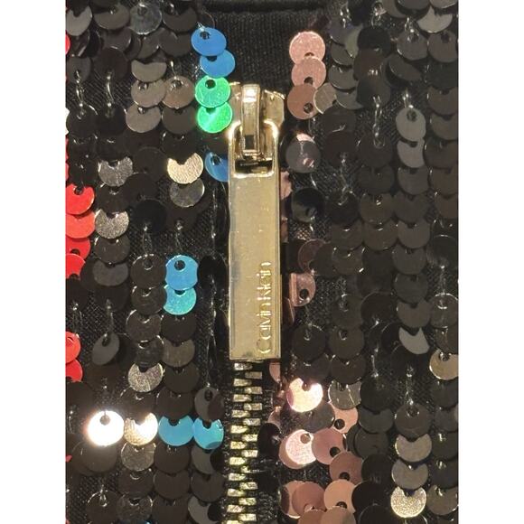 Calvin Klein Mini Dress Tank Shift Sequin Party Color Change Womens Juniors Sz 8 - Picture 11 of 14